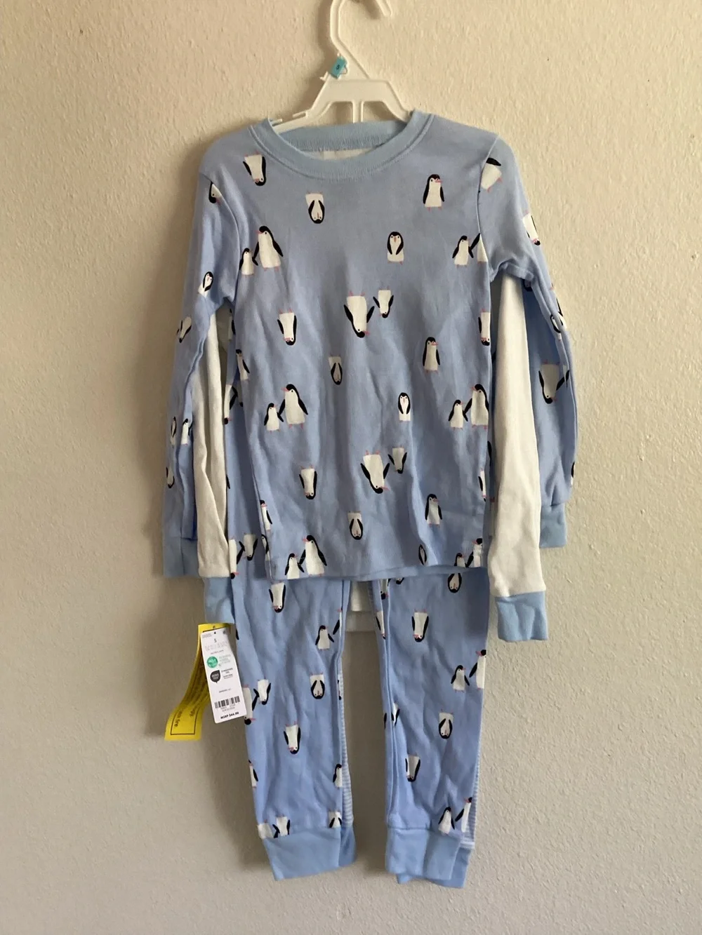 Carter's Light Blue & White Penguin Girl’s Pajama Sets (2)